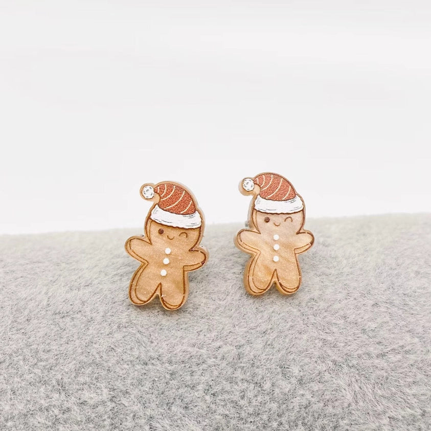 Santa Gingerbread Earrings