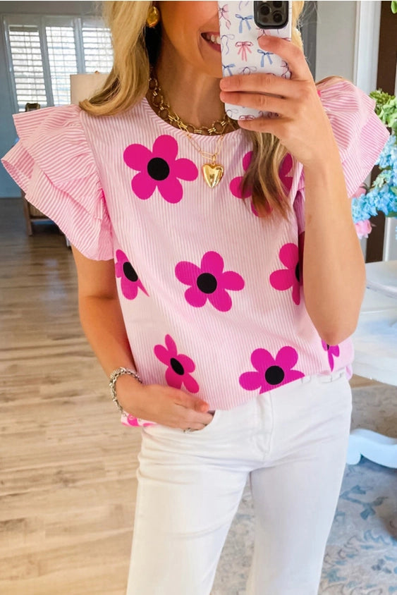 Floral Flutter Top