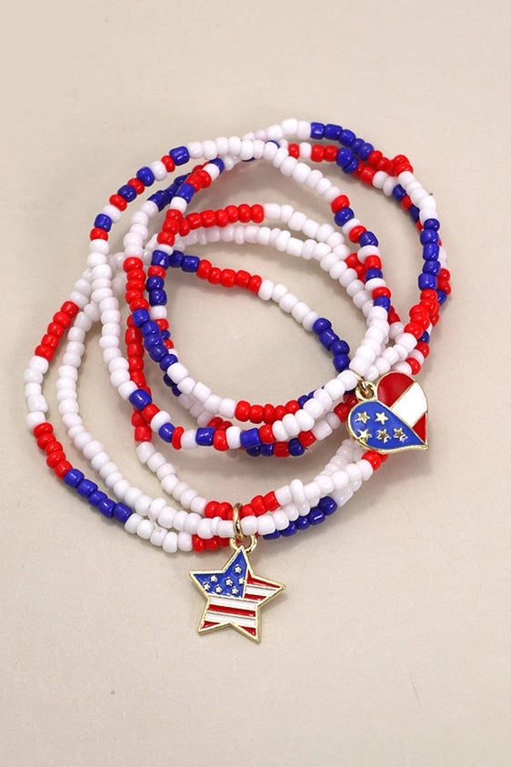 4TH of July Charm Bracelets