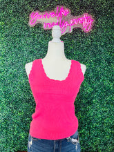 Load image into Gallery viewer, CHARLOTTE SCALLOPED KNIT TANK
