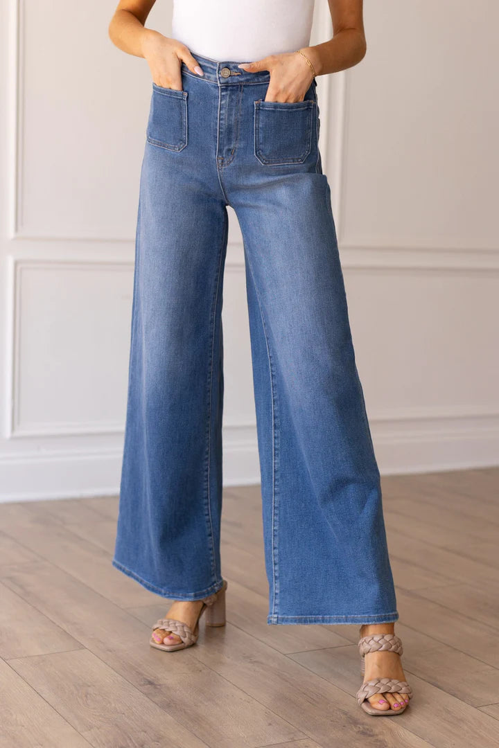 THE VALENTINA WIDE LEG FLARE JEANS