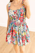 Load image into Gallery viewer, IRIS IVORY BELTED FLORAL DRESS
