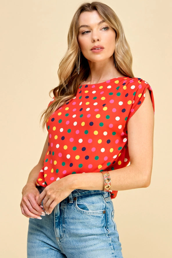 Polkadot Madness Top