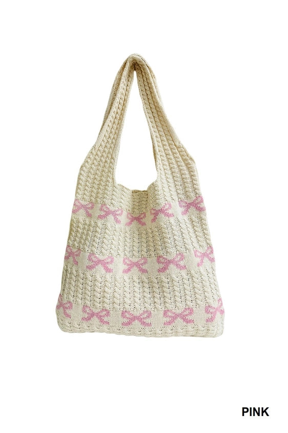 Bow Woven Tote